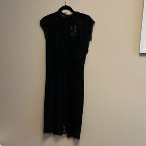 Bardot Black Lace Midi Dress